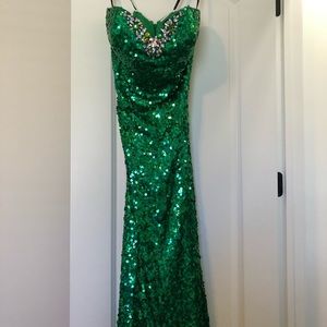 Emerald Green Sequin formal